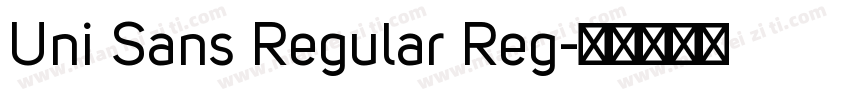 Uni Sans Regular Reg字体转换